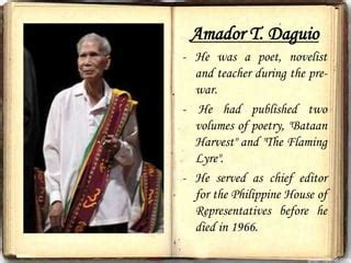 amador daguio|The Flaming Lyre .